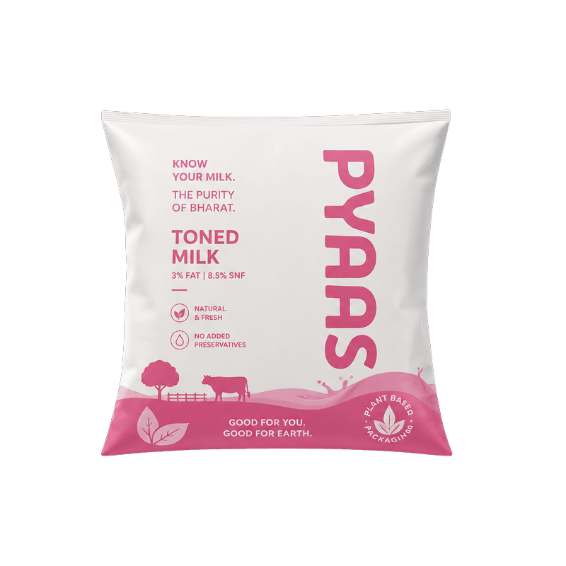 Toned Milk 500 ml Pouch front